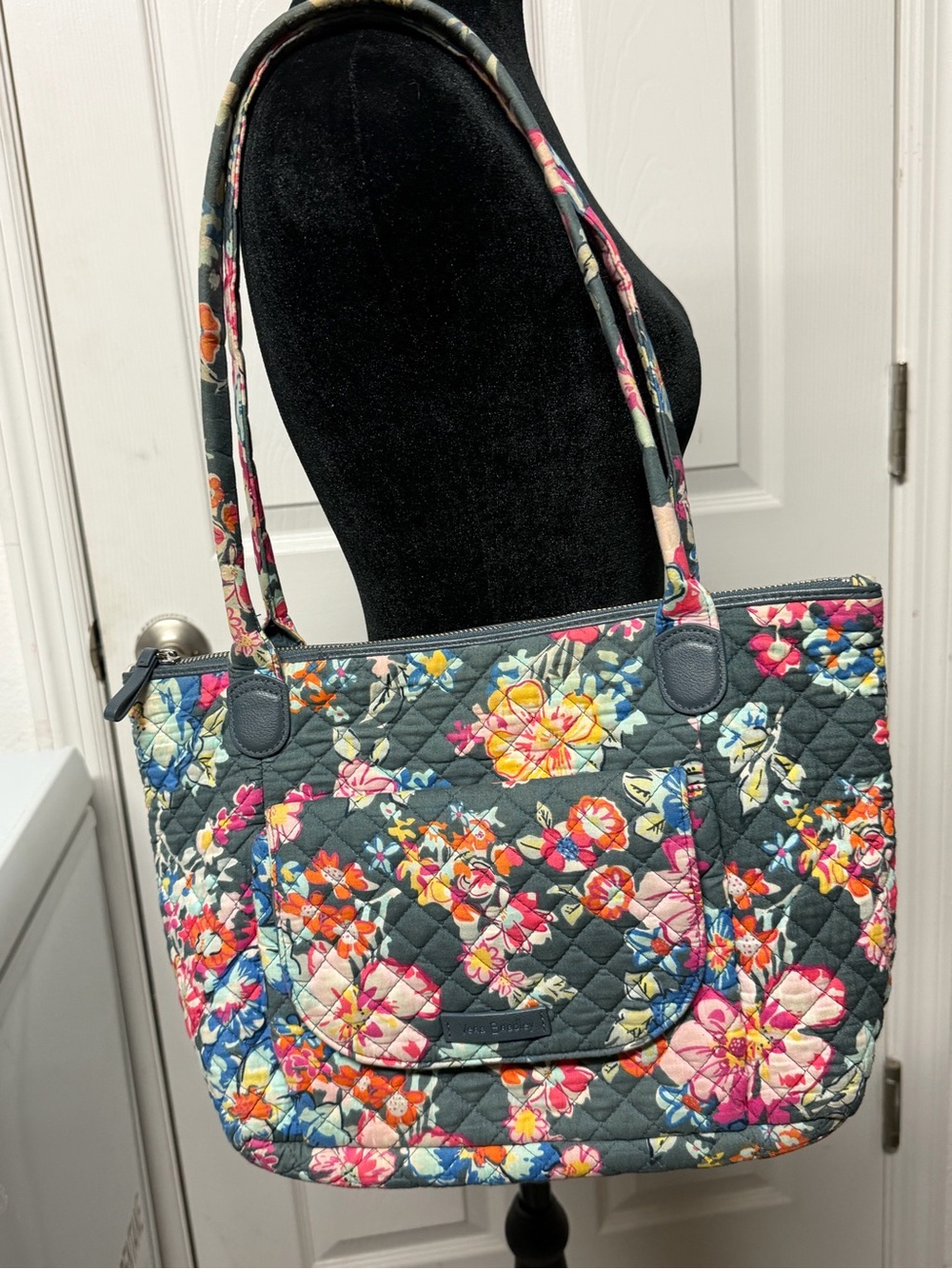 Vera bradley floral gray bag travel